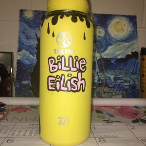 Billie Eilish Hand painted water bottle 💙